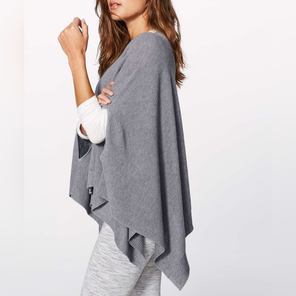 Lululemon Forward Flow Heathered Medium Gray Waff… - image 1